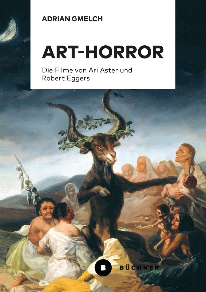 Buchcover zu "Art-Horror". Es zeigt ein Gemälde von Goya mit einem schwarzen Ziegenbock.